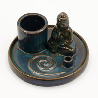 Buddha Incense Plate, Blue Ceramic — view 4 of 9