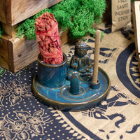 Buddha Incense Plate, Blue Ceramic — view 5 of 9