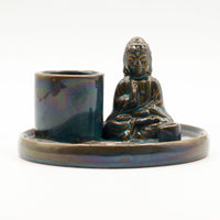 Buddha Incense Plate, Blue Ceramic — view 6 of 9