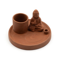 Buddha Incense Plate, Terracotta Ceramic — view 3 of 10