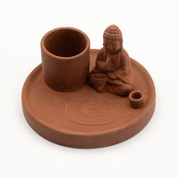 Buddha Incense Plate, Terracotta Ceramic — view 5 of 10