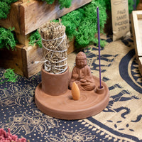 Buddha Incense Plate, Terracotta Ceramic — view 8 of 10