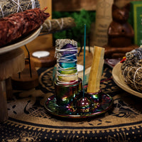Palo Santo & Smudge Holder, Mandala, Metallic Rainbow — view 7 of 12
