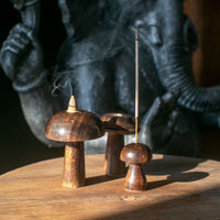 Incense Cone Mushrooms, Set of 3, 8–10cm — view 4 of 5