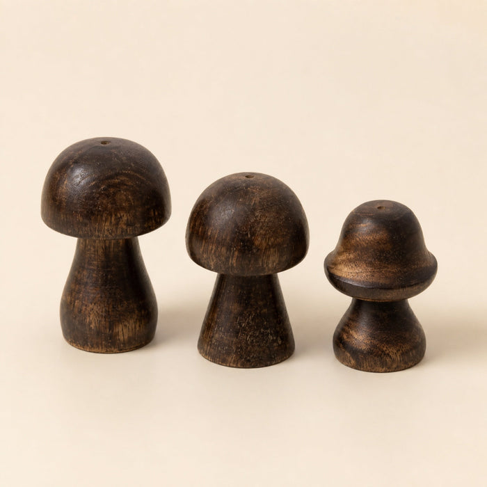 Mini Incense Mushrooms, Set of 3, 6.5–8cm