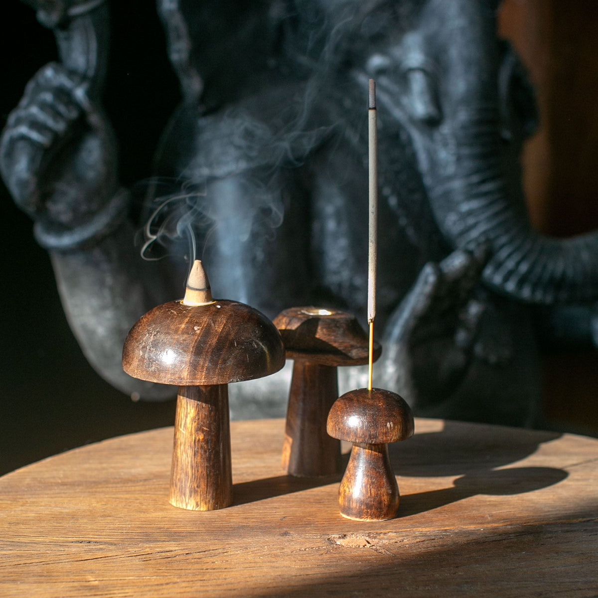 Mini Incense Mushrooms, Set of 3, 6.5–8cm — view 4 of 7