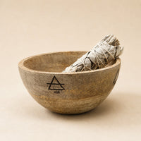 Wooden Smudge & Offerings Bowl, Four Elements, 13cm