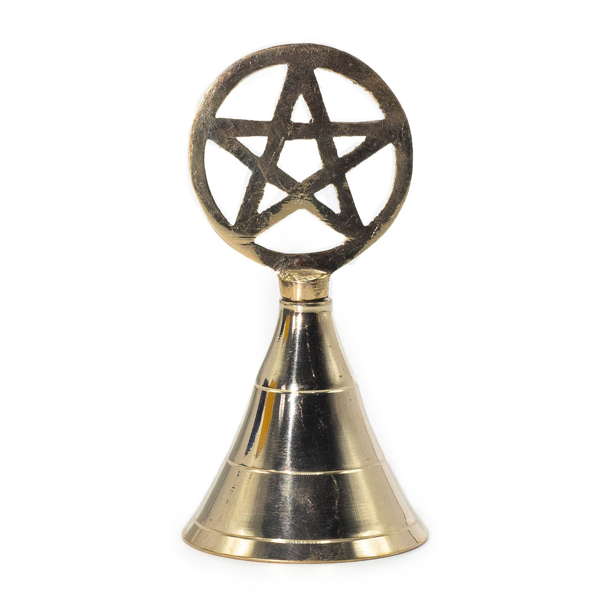 Pentagram Altar Bell, brass — view 2 of 3