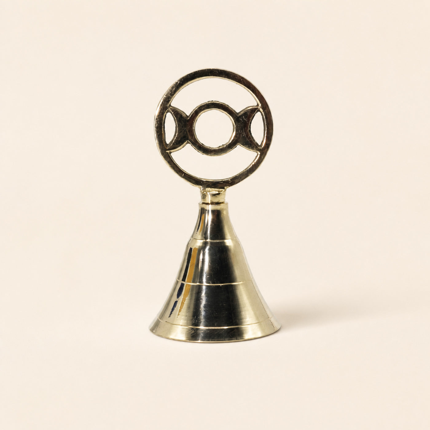 Three Moon Altar Bell, brass