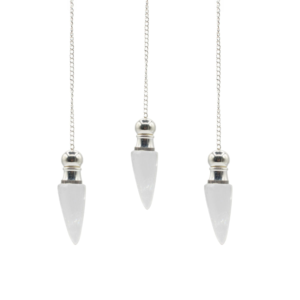 Clear Quartz Pendulum, silver plated — view 2 of 4