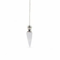 Clear Quartz Pendulum, silver plated — view 3 of 4