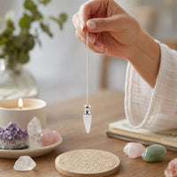 Clear Quartz Pendulum, silver plated — view 4 of 4
