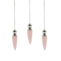 Rose Quartz Pendulum, silver plated — view 2 of 4