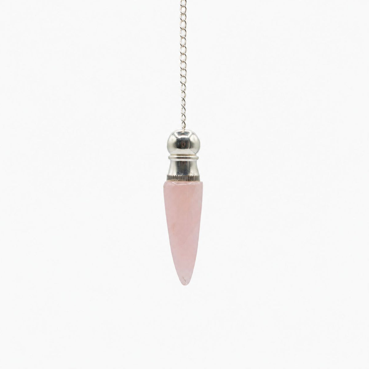 Rose Quartz Pendulum, silver plated — view 3 of 4