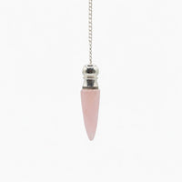 Rose Quartz Pendulum, silver plated — view 3 of 4