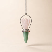 Angel Pendulum with Rose Quartz and a Chakra Band