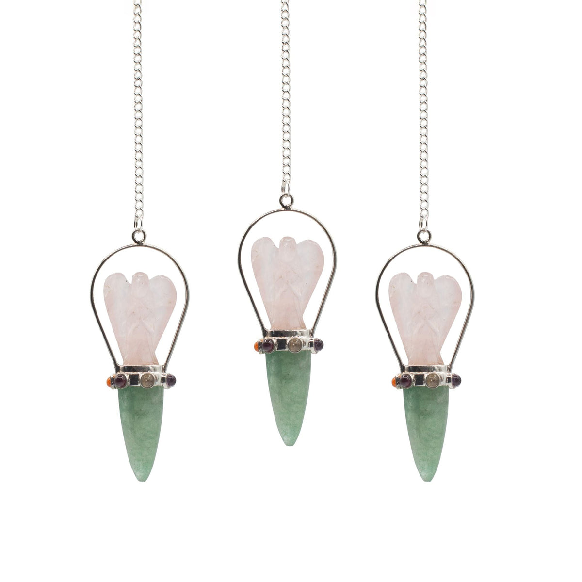 Angel Pendulum with Rose Quartz and a Chakra Band — view 2 of 4