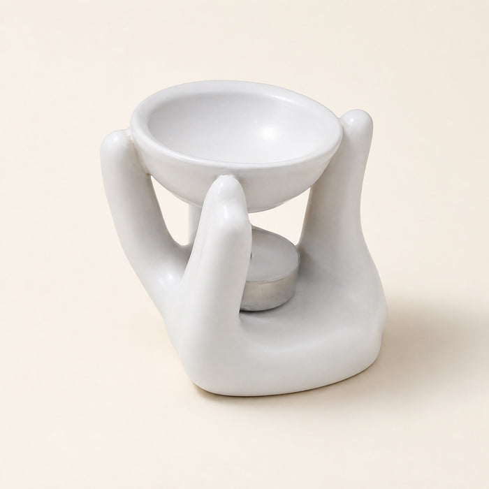 Helping Hand Oil Burner, white