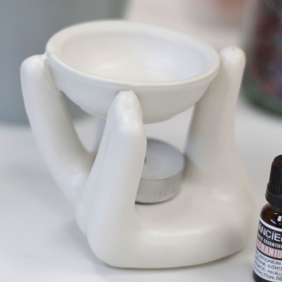 Helping Hand Oil Burner, white — view 4 of 5
