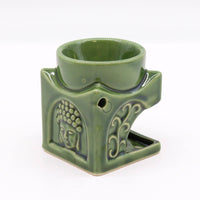 Square Buddha Oil Burner, Dark Jade — view 4 of 4