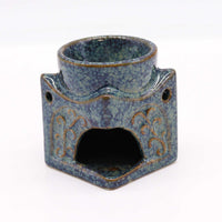 Square Buddha Oil Burner, Dusty Blue — view 2 of 4