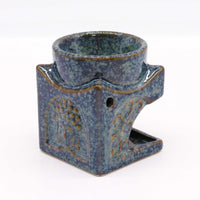 Square Buddha Oil Burner, Dusty Blue — view 3 of 4