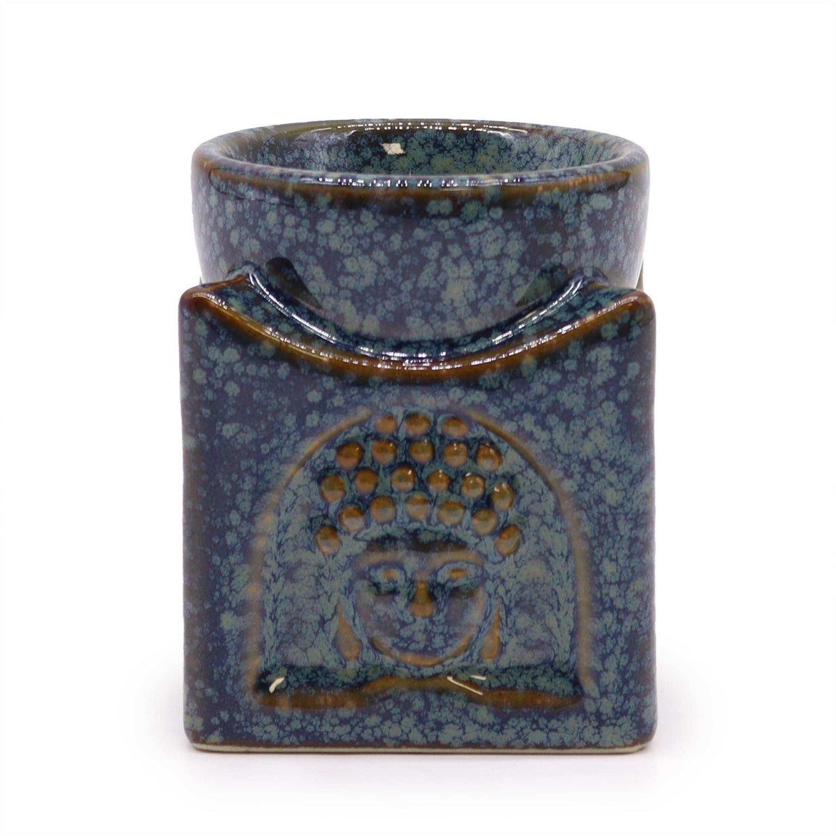 Square Buddha Oil Burner, Dusty Blue — view 4 of 4