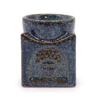 Square Buddha Oil Burner, Dusty Blue — view 4 of 4