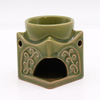 Square Buddha Oil Burner, Light Jade — view 2 of 4