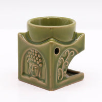 Square Buddha Oil Burner, Light Jade — view 3 of 4