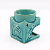 Square Buddha Oil Burner, Soft Turquoise — view 4 of 4