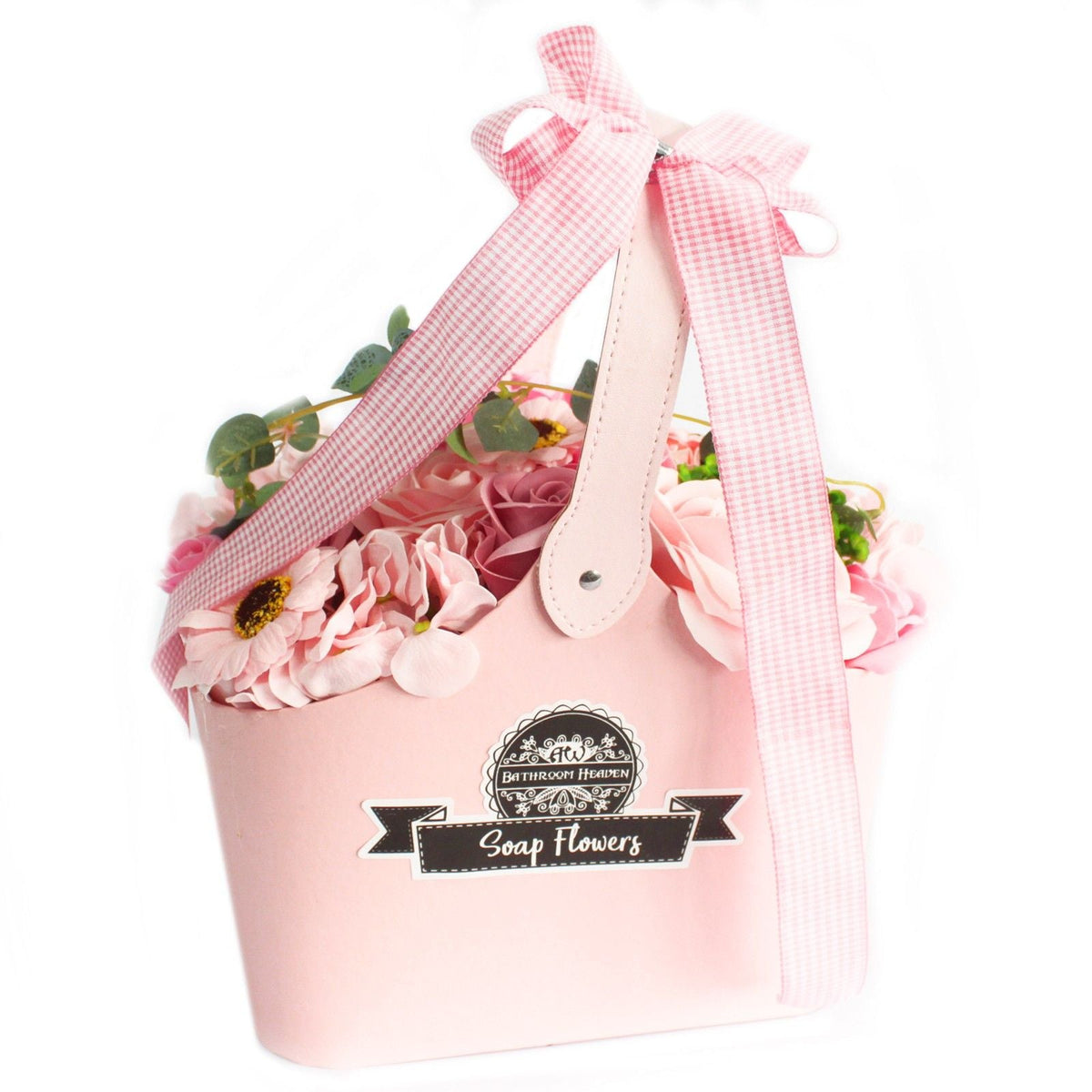 Basket Soap Flower Bouquet, pink — view 4 of 4