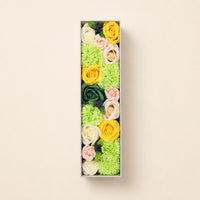 Spring Soap Flower Box, yellows and greens