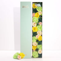 Extra Long Soap Flower Box, Yellow & Green — view 5 of 6