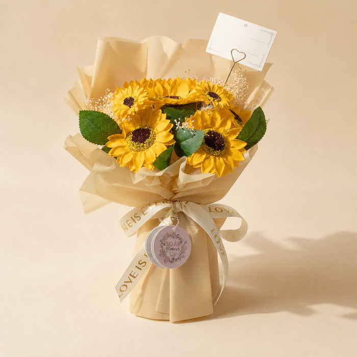 Large Sunflower Soap Bouquet with Gift Card
