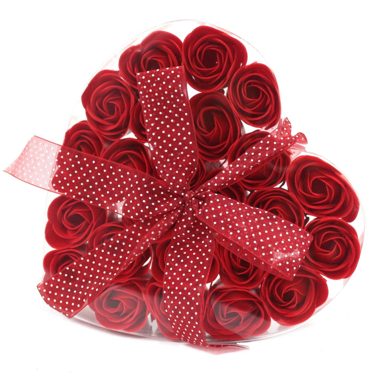 Soap Flower Heart Box, Red Roses, Set of 24 — view 3 of 4