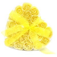 Soap Flower Heart Box, Yellow Roses, Set of 24 — view 2 of 4