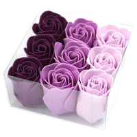 Soap Flowers, Lavender Roses, Set of 9 — view 6 of 7