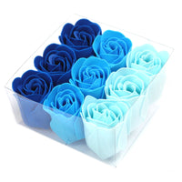 Soap Flowers, Blue Wedding Roses, Set of 9 — view 2 of 6