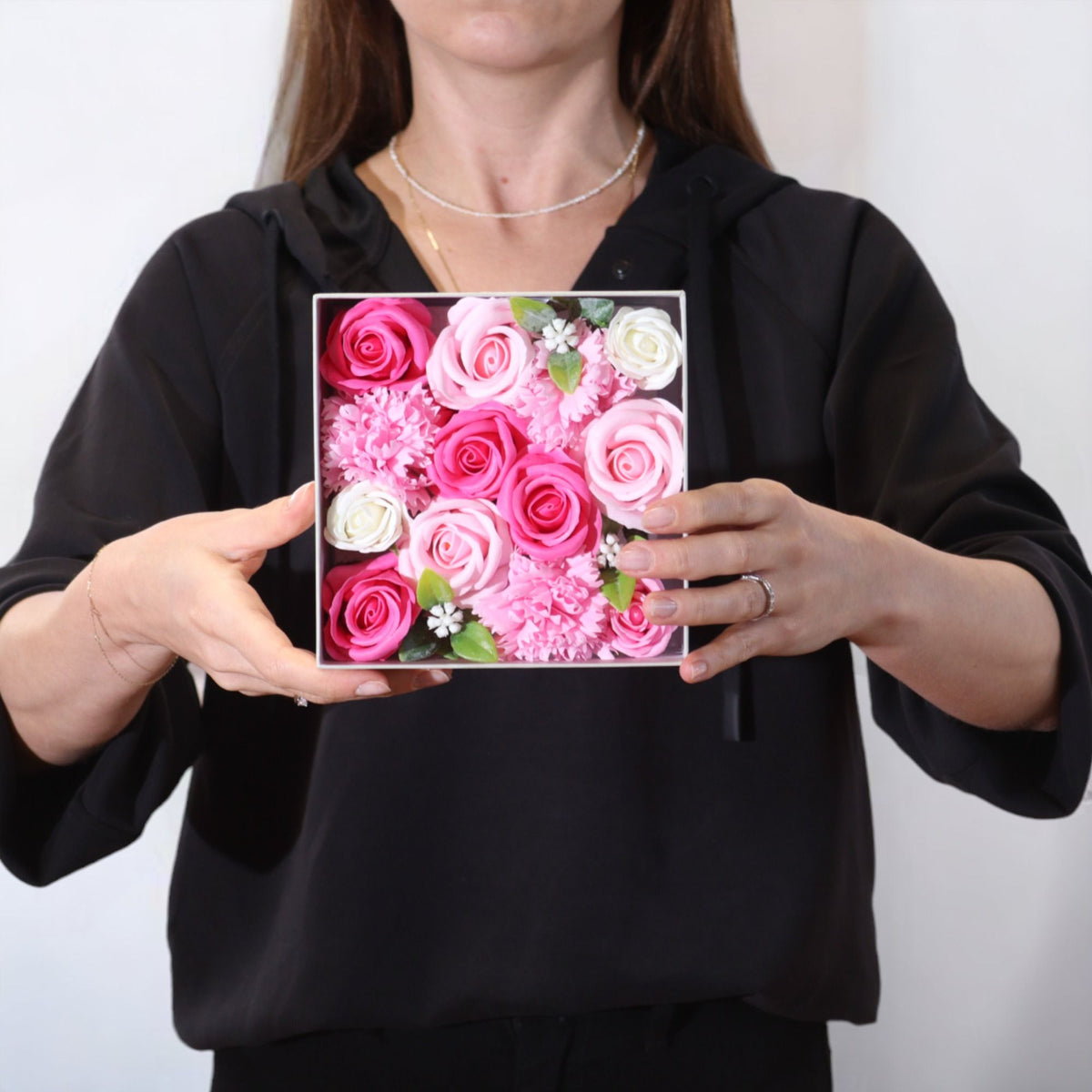 Square Soap Flower Box, Baby Pinks — view 4 of 6