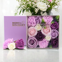 Square Soap Flower Box, Lavender Rose & Carnation — view 4 of 7