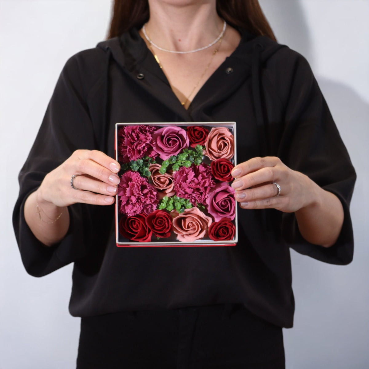 Square Soap Flower Box, Vintage Roses — view 3 of 6