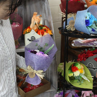 Standing Soap Flower Bouquet, Blue — view 4 of 4
