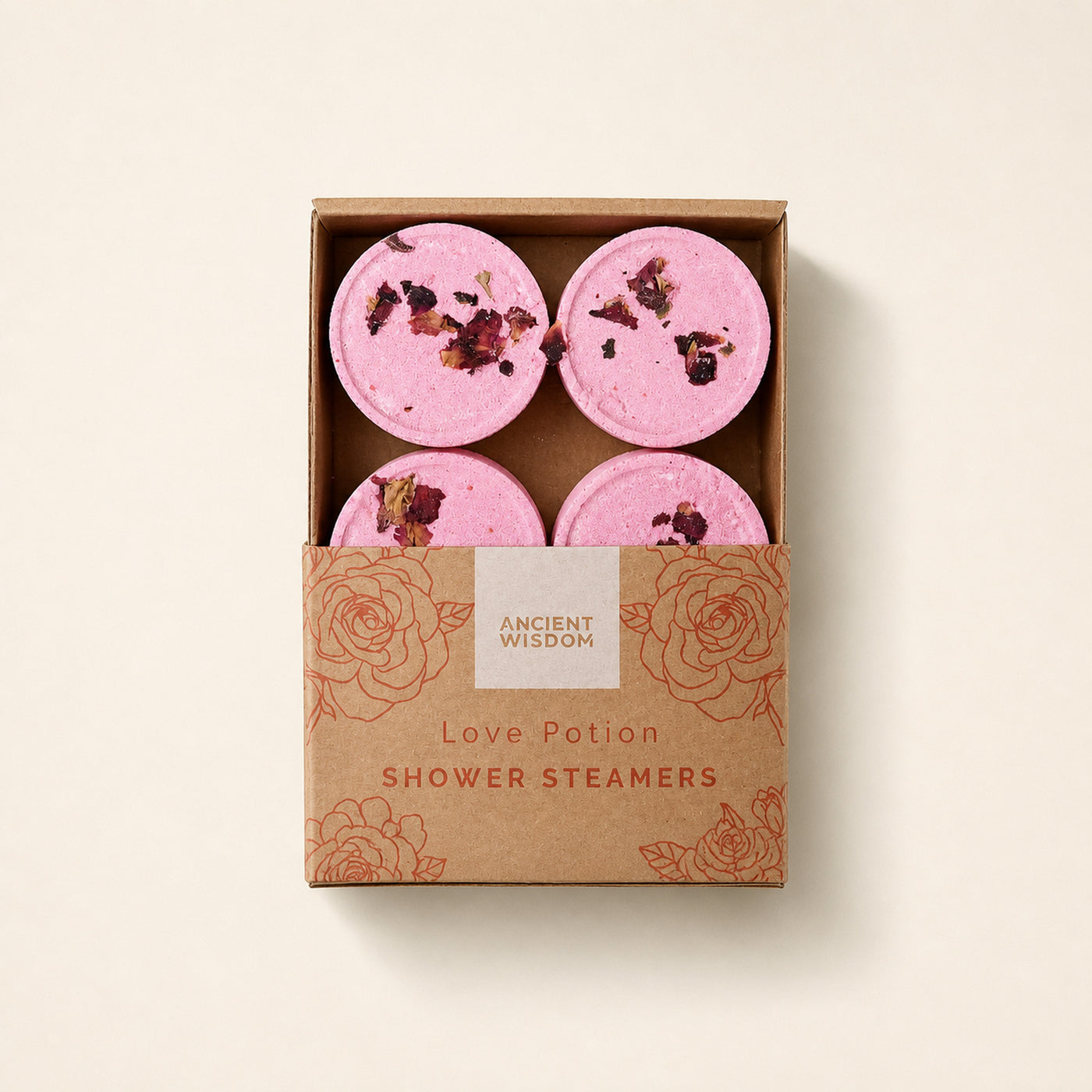 Love Potion Shower Steamers, set of 4