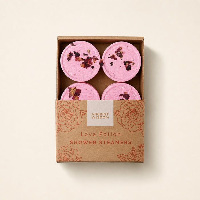 Love Potion Shower Steamers, set of 4